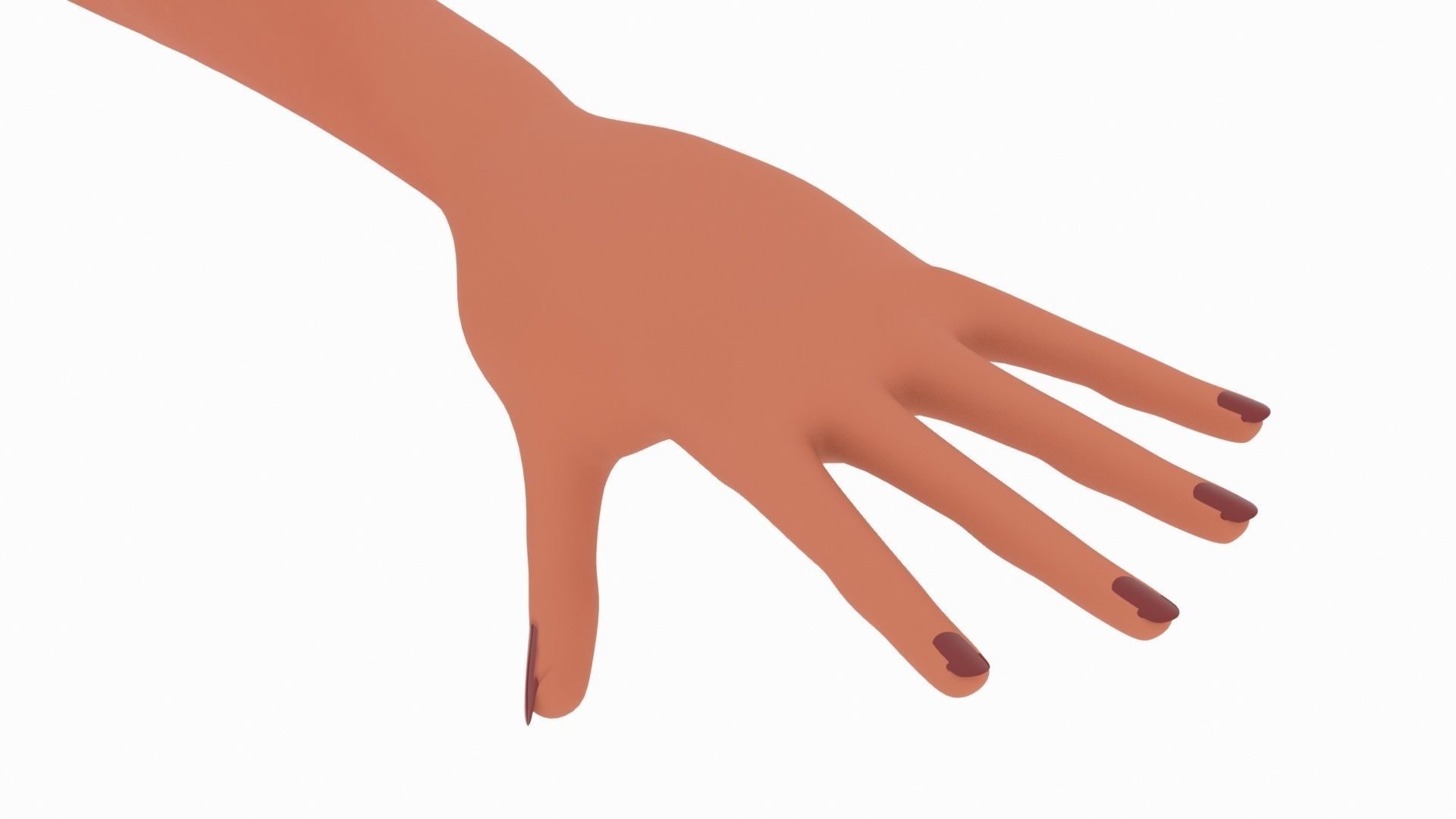 Pinup girl Low-poly 3D model_18