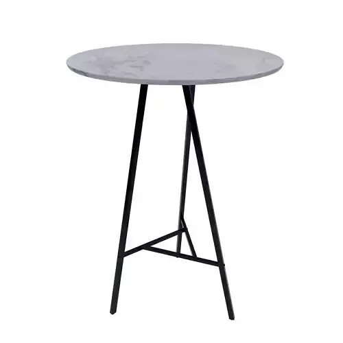 Rouen Bar Table White by Zuo 3D model