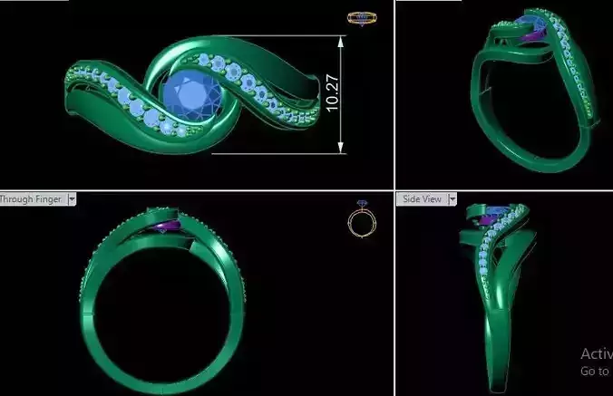 Ladies Antique Ring  3D print model