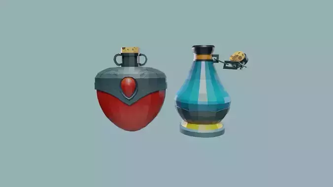3D LowPoly Potions