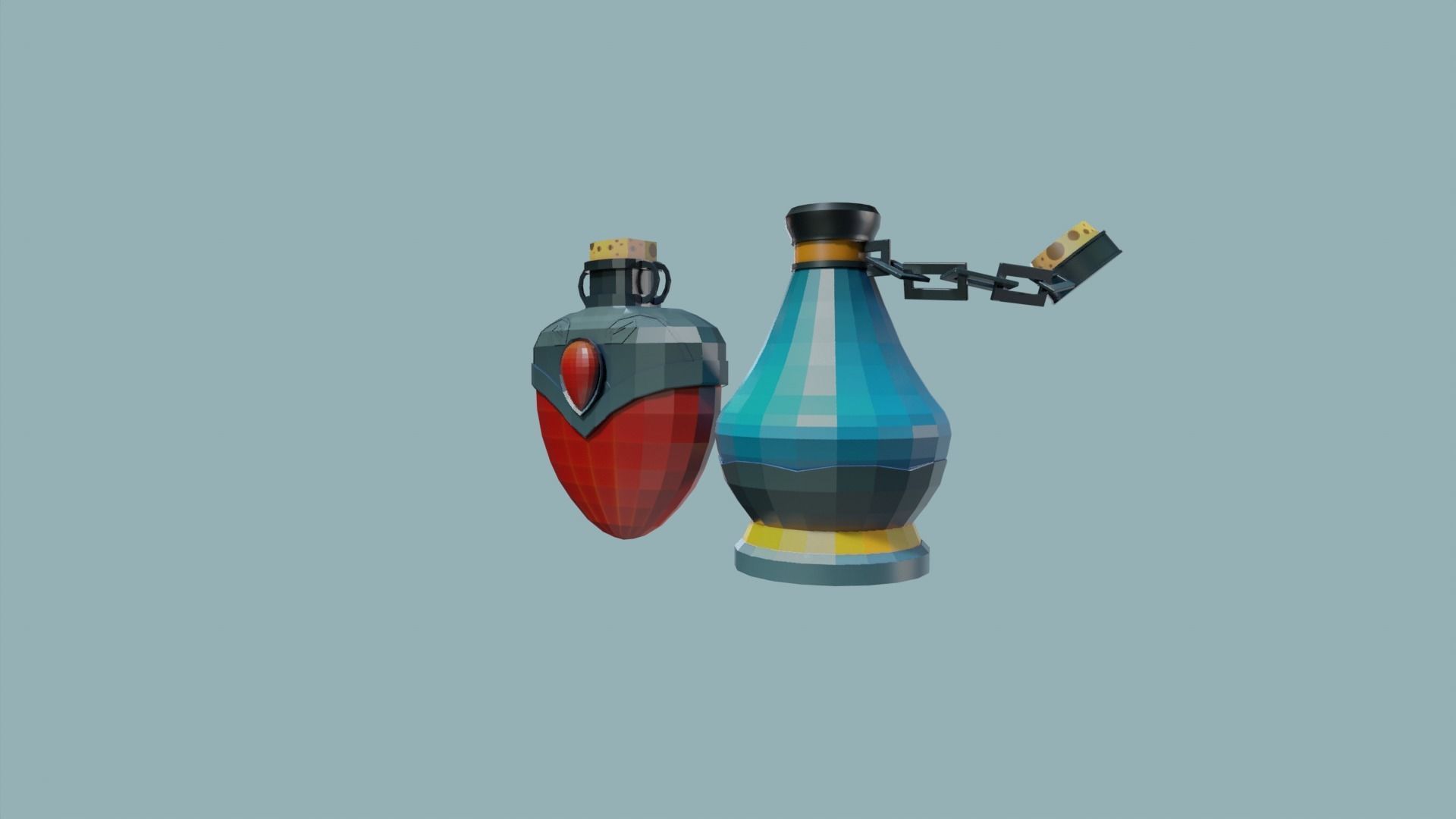 3D LowPoly Potions Free low-poly 3D model_4