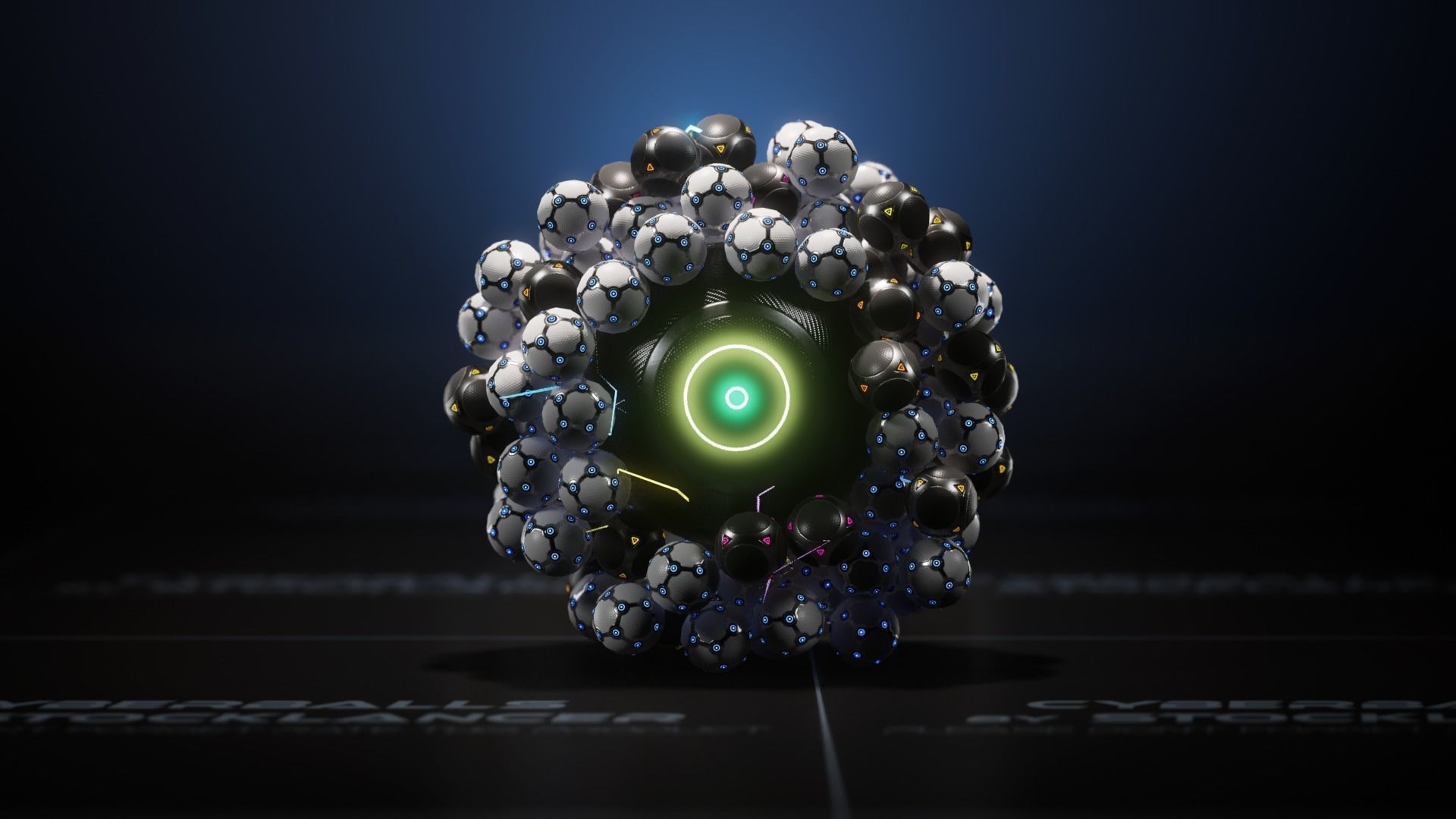 Cyberball MOTHER Low-poly 3D model_7