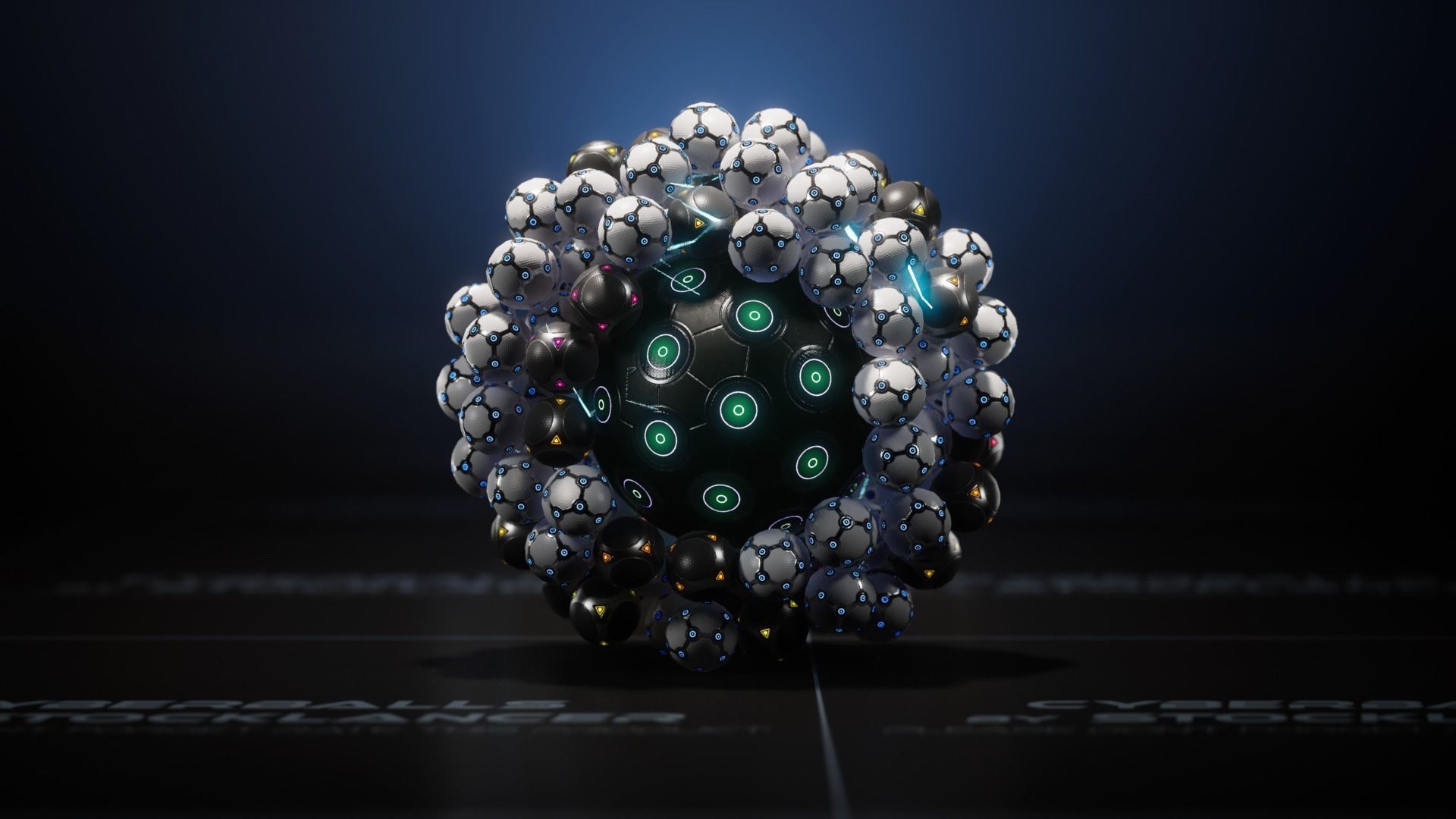 Cyberball MOTHER Low-poly 3D model_8