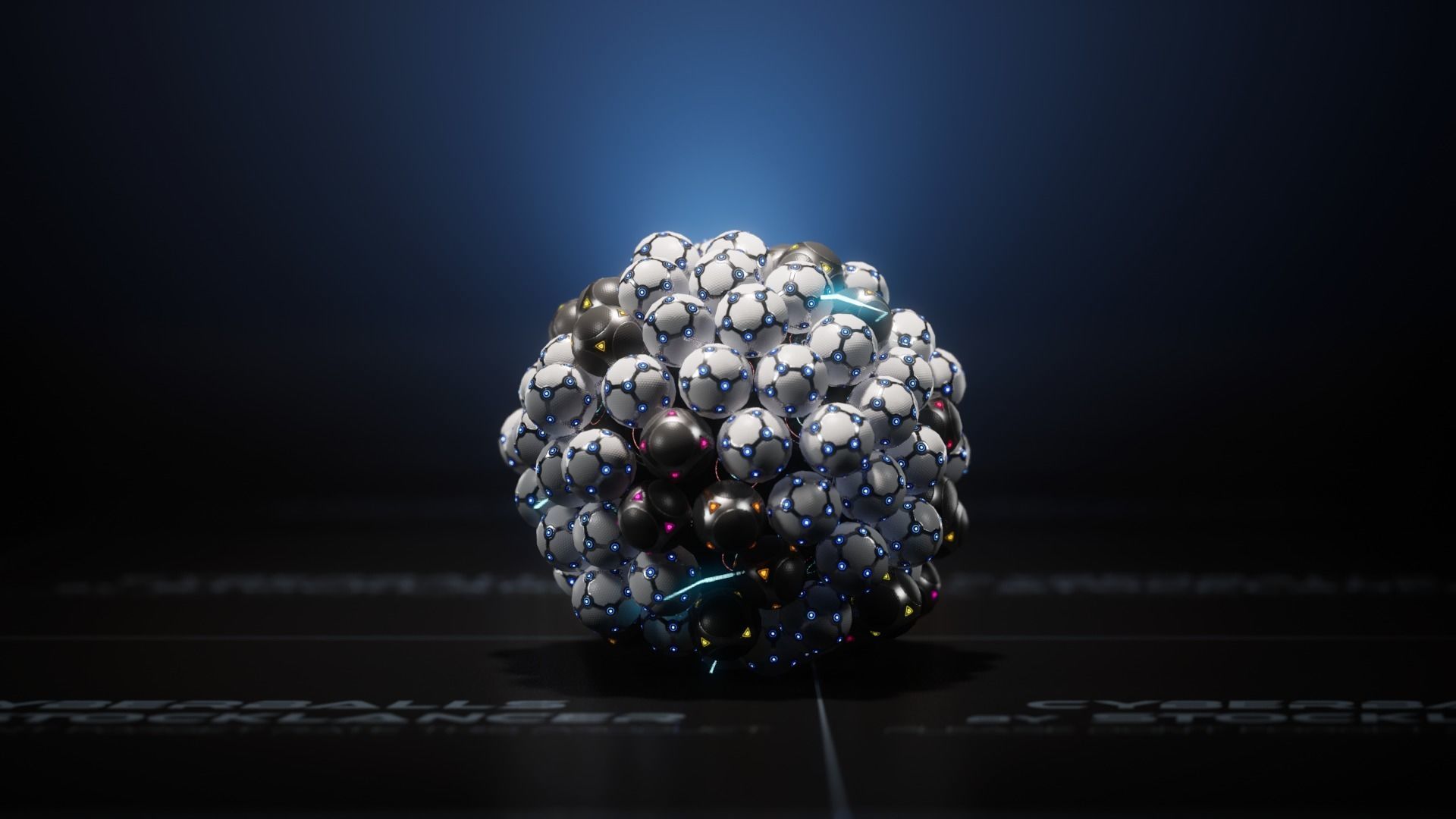 Cyberball MOTHER Low-poly 3D model_4