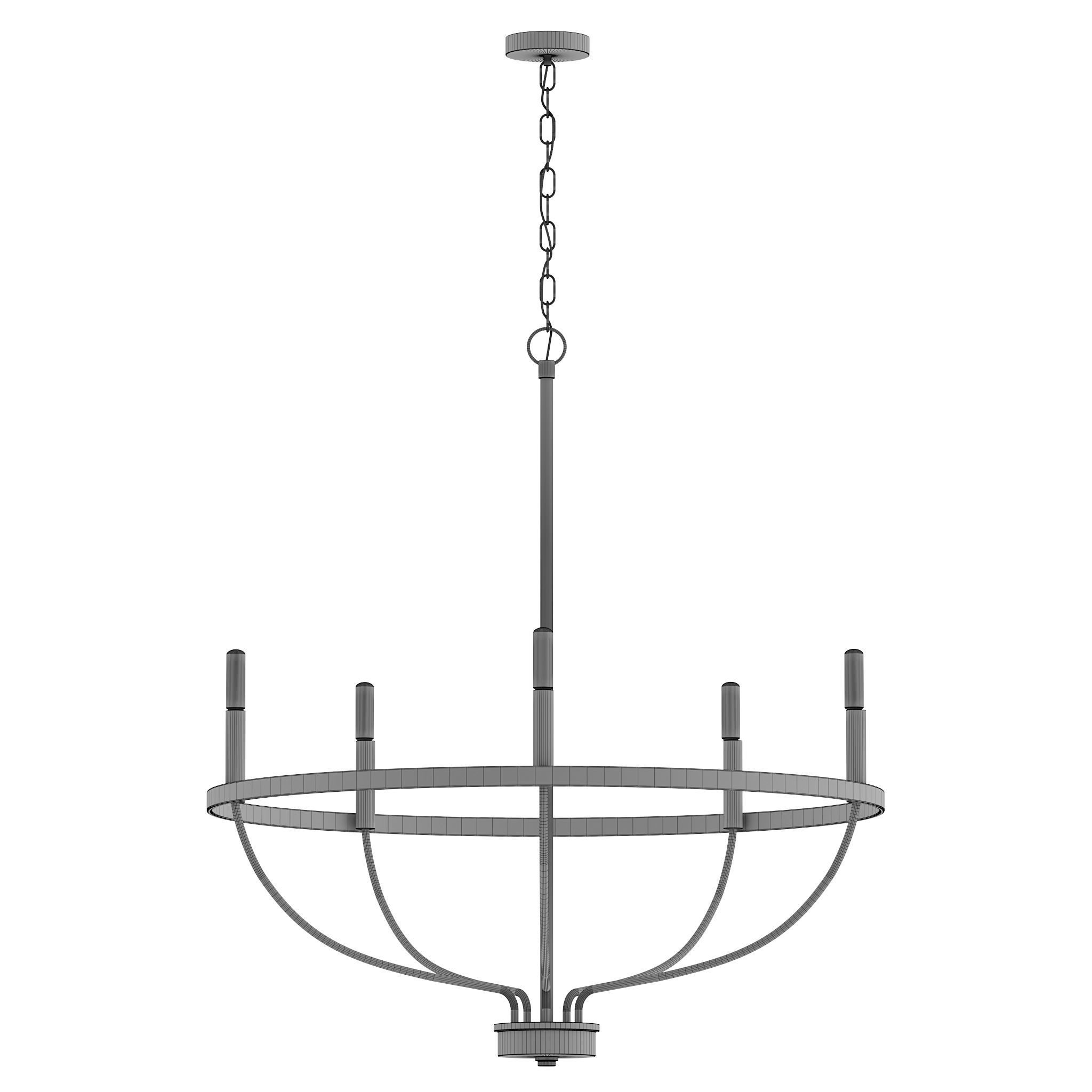 Babson Candle Style Chandelier by SandStable 3D model_1