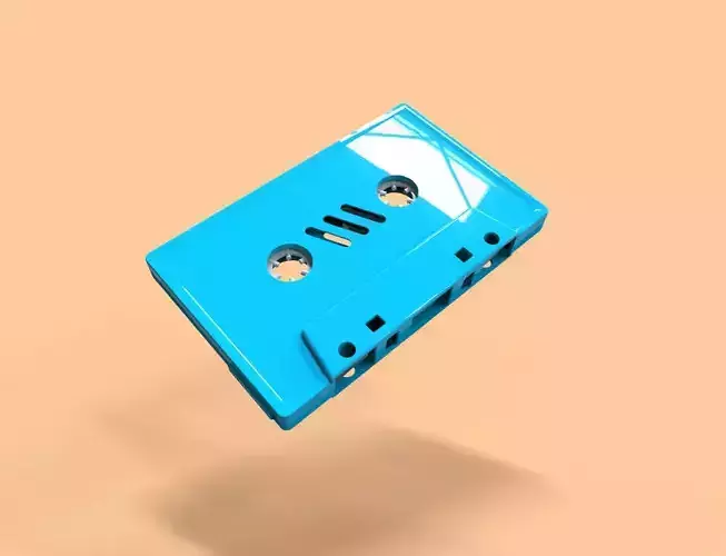 Blue Cassette Tape oldshool old recorder analog music 