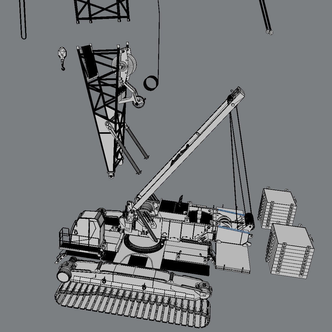 Crawler Crane Manitowoc 16000 3D model_7