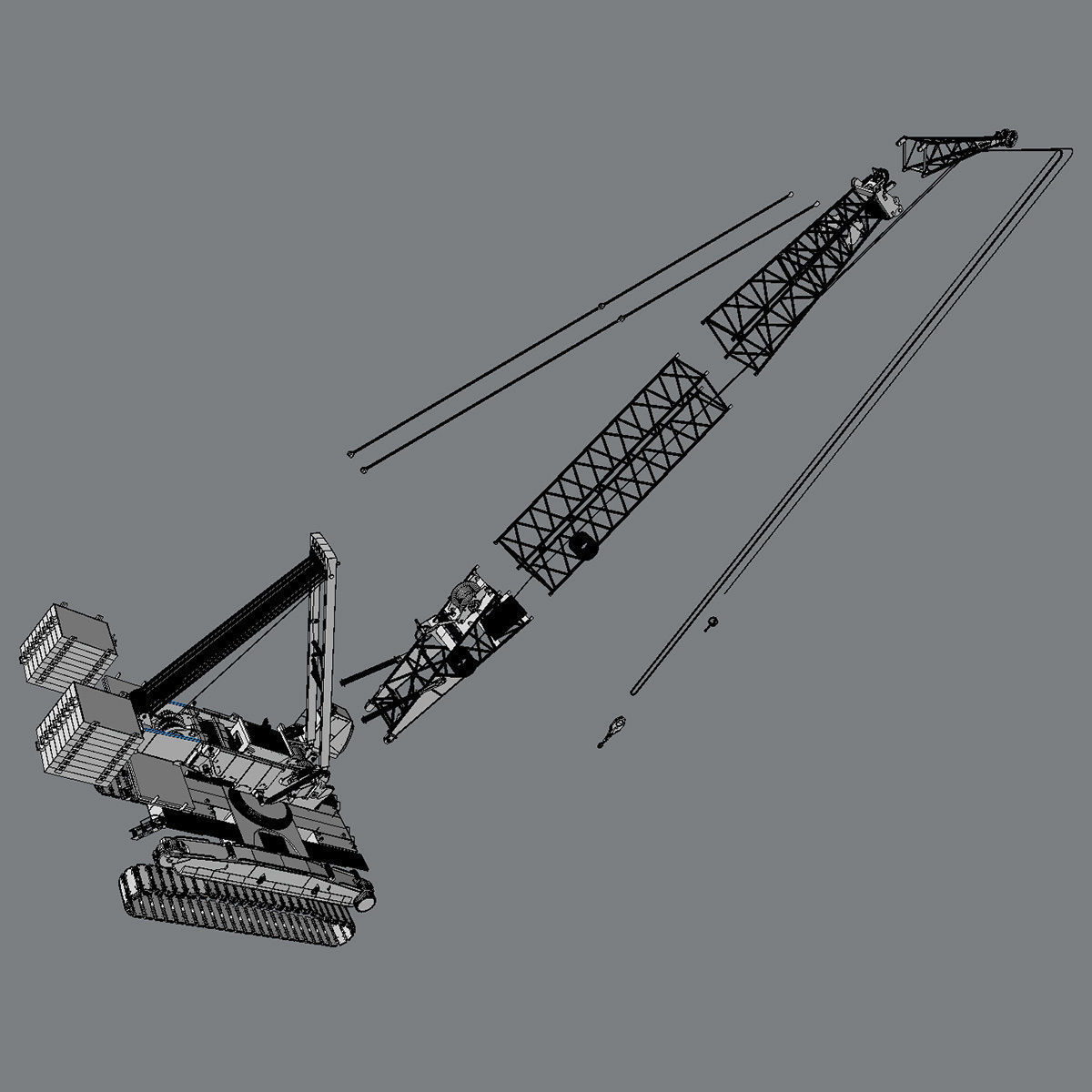 Crawler Crane Manitowoc 16000 3D model_8