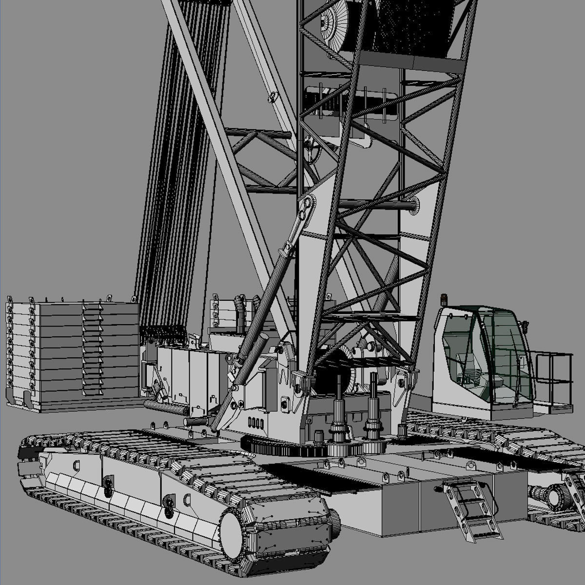Crawler Crane Manitowoc 16000 3D model_5