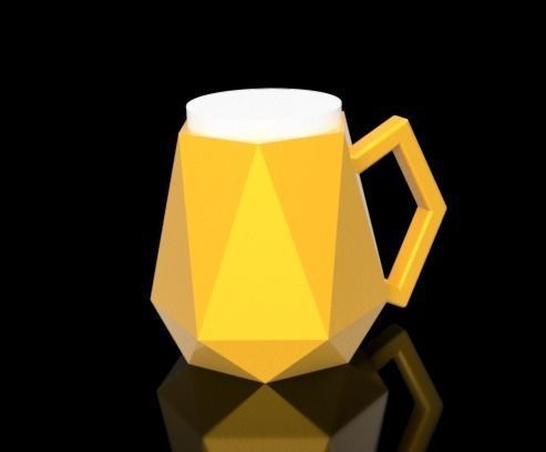 Set geometrico geometric vases 3D model_2