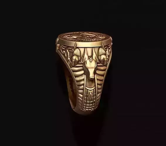Anubis ring 3D print model