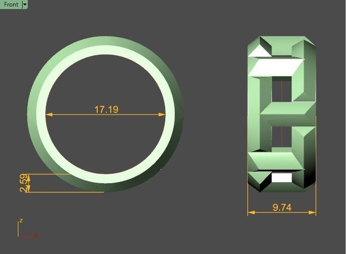 Tiffany ring sport women and men 3dmodel jewelry 3D print model_2