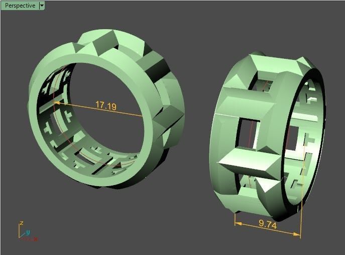 Tiffany ring sport women and men 3dmodel jewelry 3D print model_3