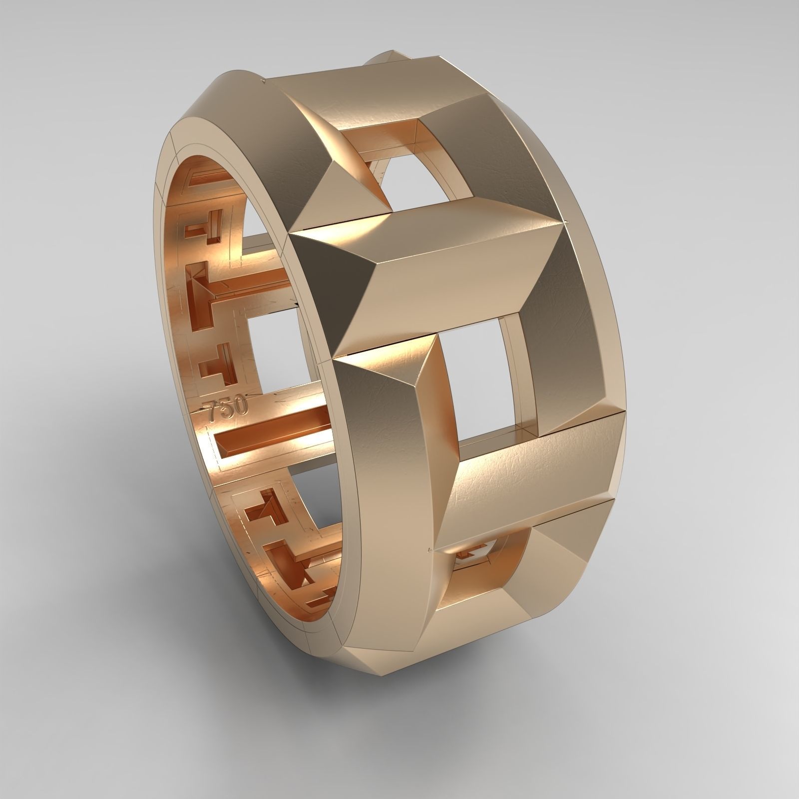 Tiffany ring sport women and men 3dmodel jewelry 3D print model_1