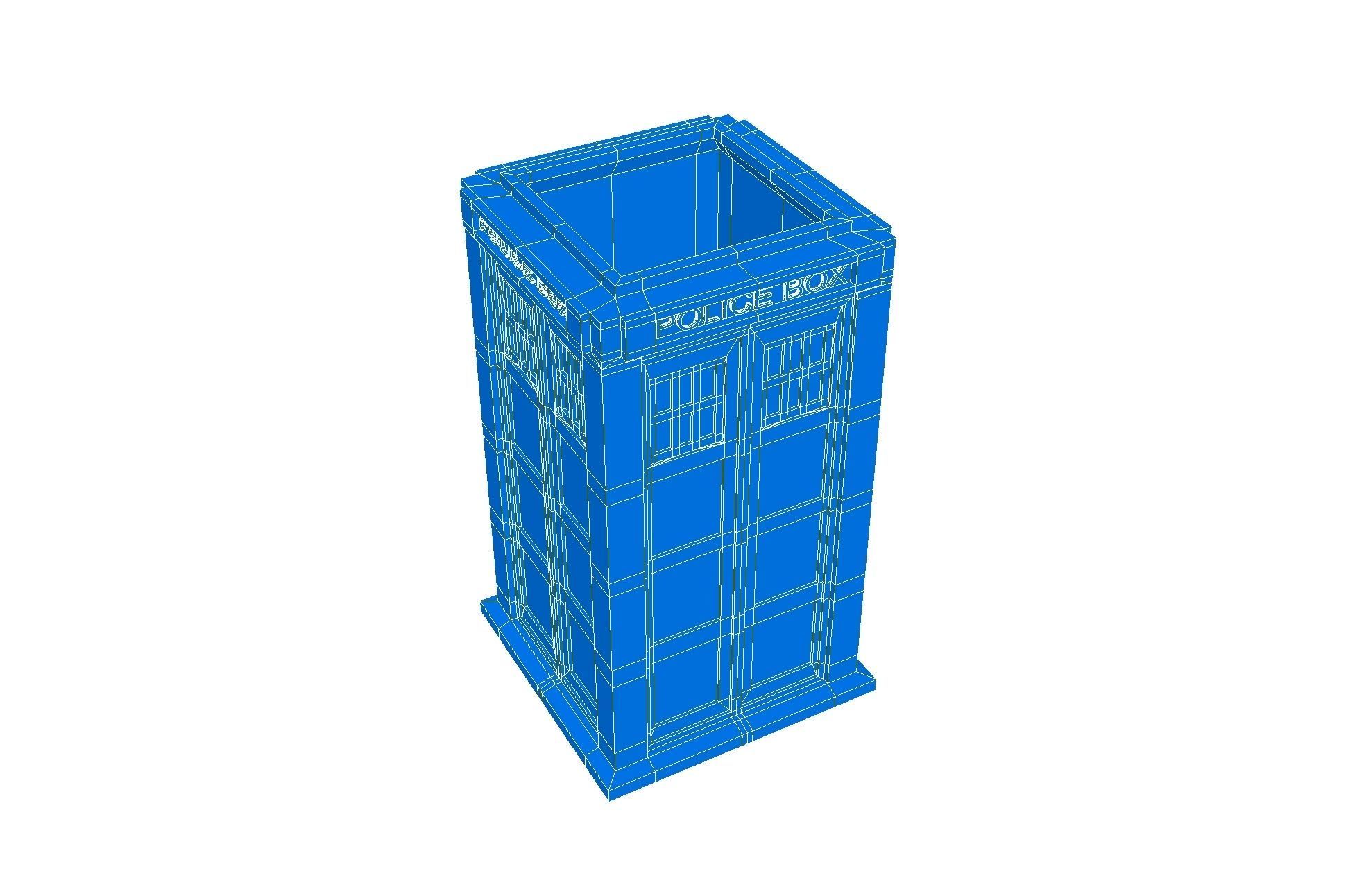 Tardis box for candy 3D print model_3