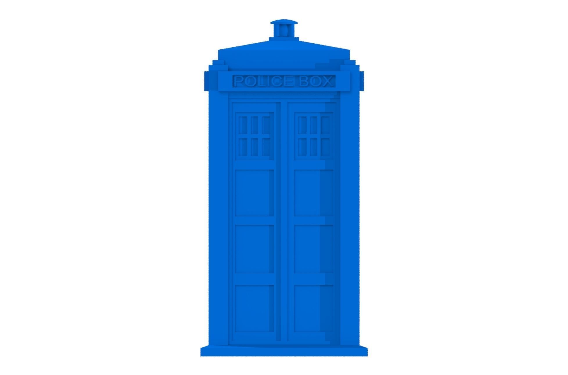 Tardis box for candy 3D print model_4