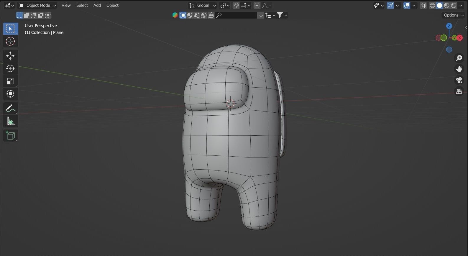 Among Us Character Low-poly 3D model_6