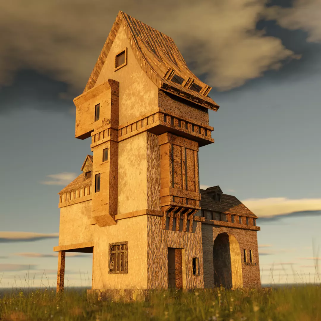 Medieval Structure Free low-poly 3D model