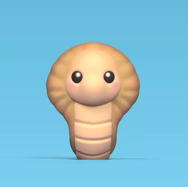 Cute Snake Naja 3D print model_0