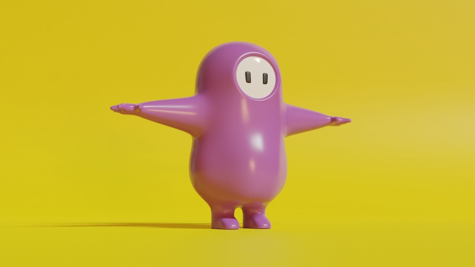 Fall Guys Character Low-poly 3D model_4