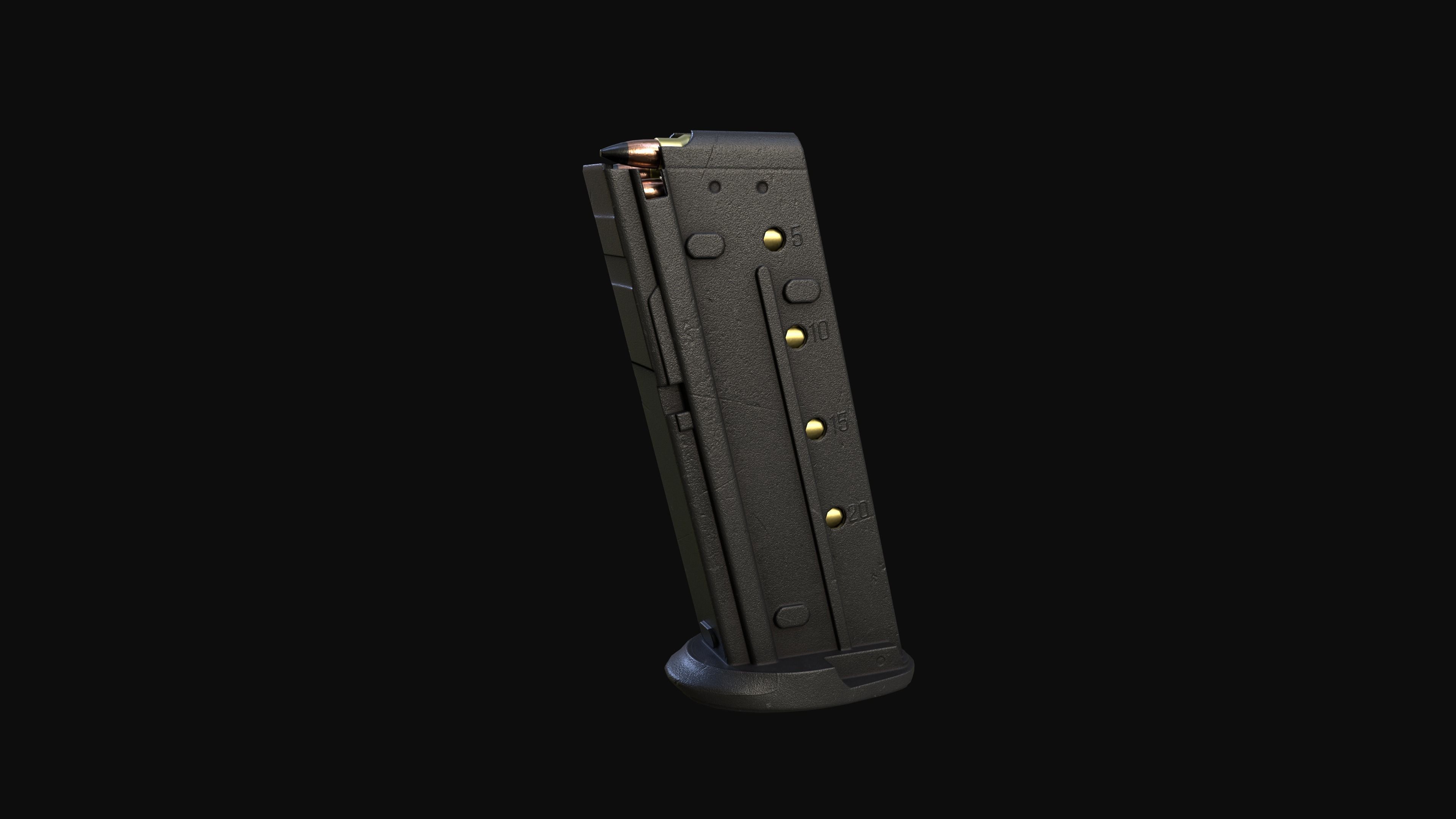 FN Five-seveN MK2 FDE pistol Low-poly 3D model_11