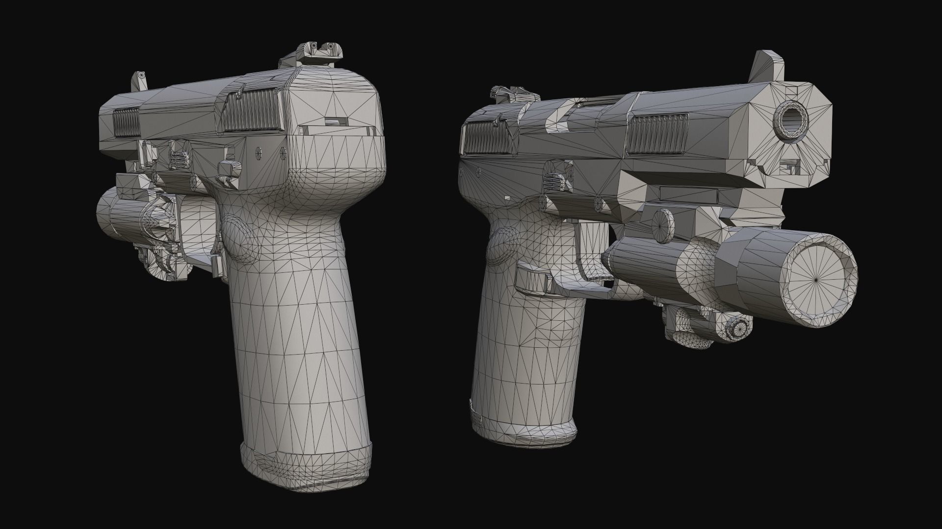 FN Five-seveN MK2 FDE pistol Low-poly 3D model_28