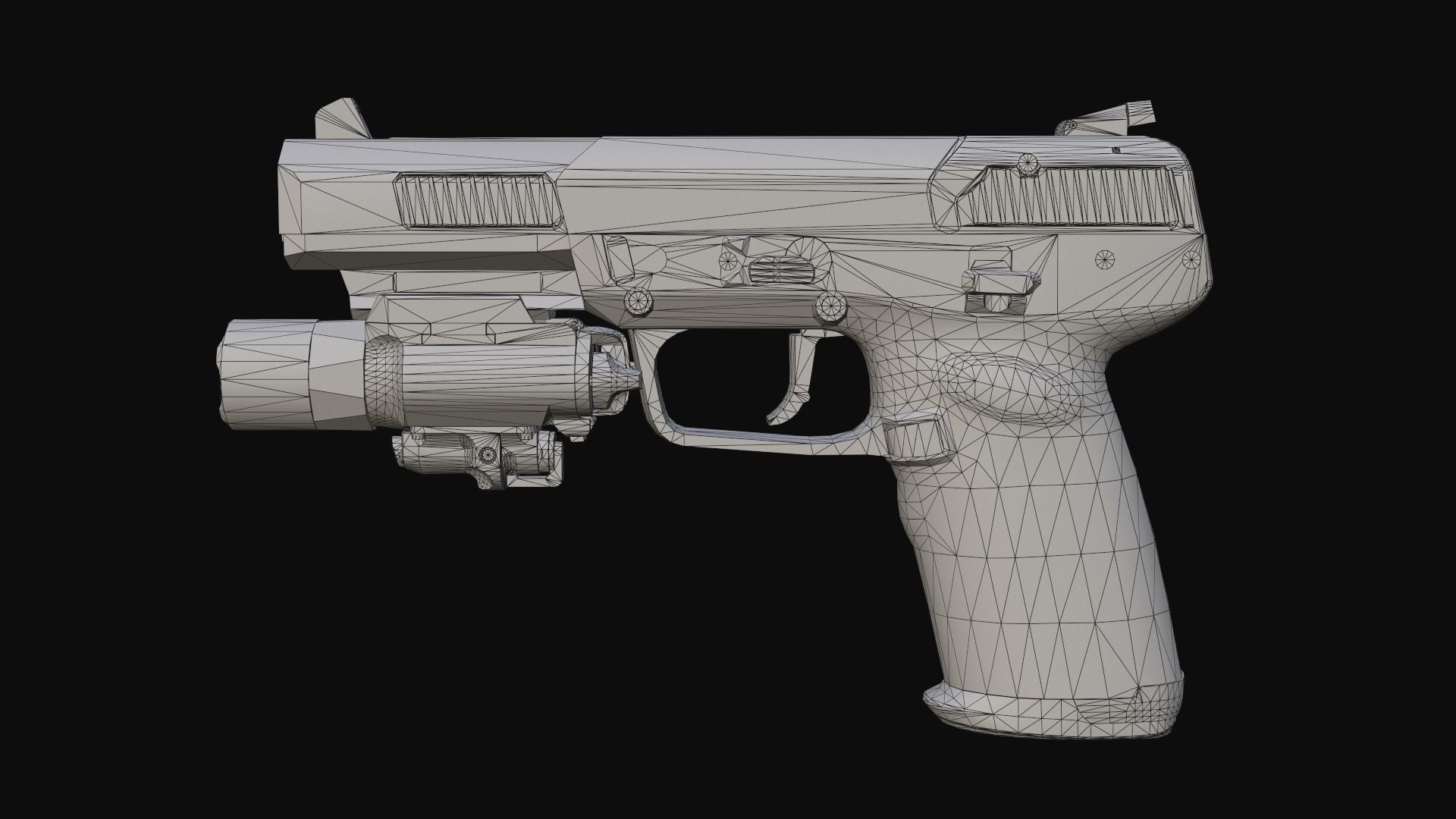FN Five-seveN MK2 FDE pistol Low-poly 3D model_27