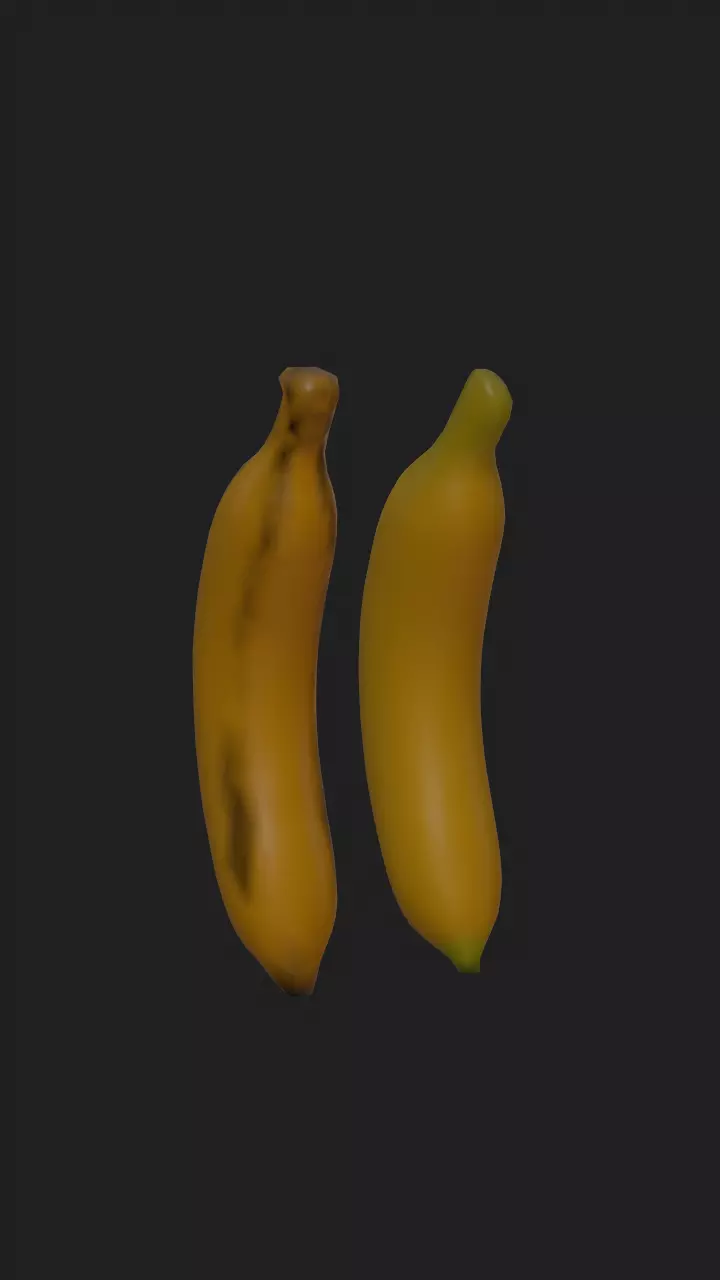 banana two bananas Free 3D model_0