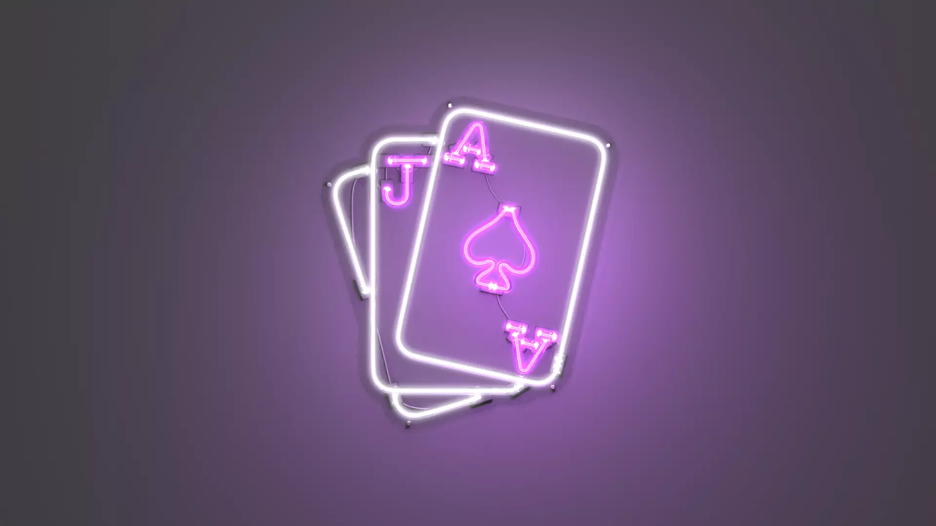 Poker 1 - Neon Sign 3D model_0