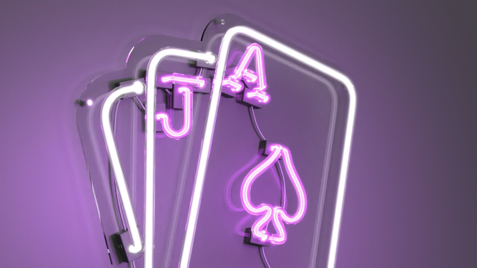 Poker 1 - Neon Sign 3D model_1