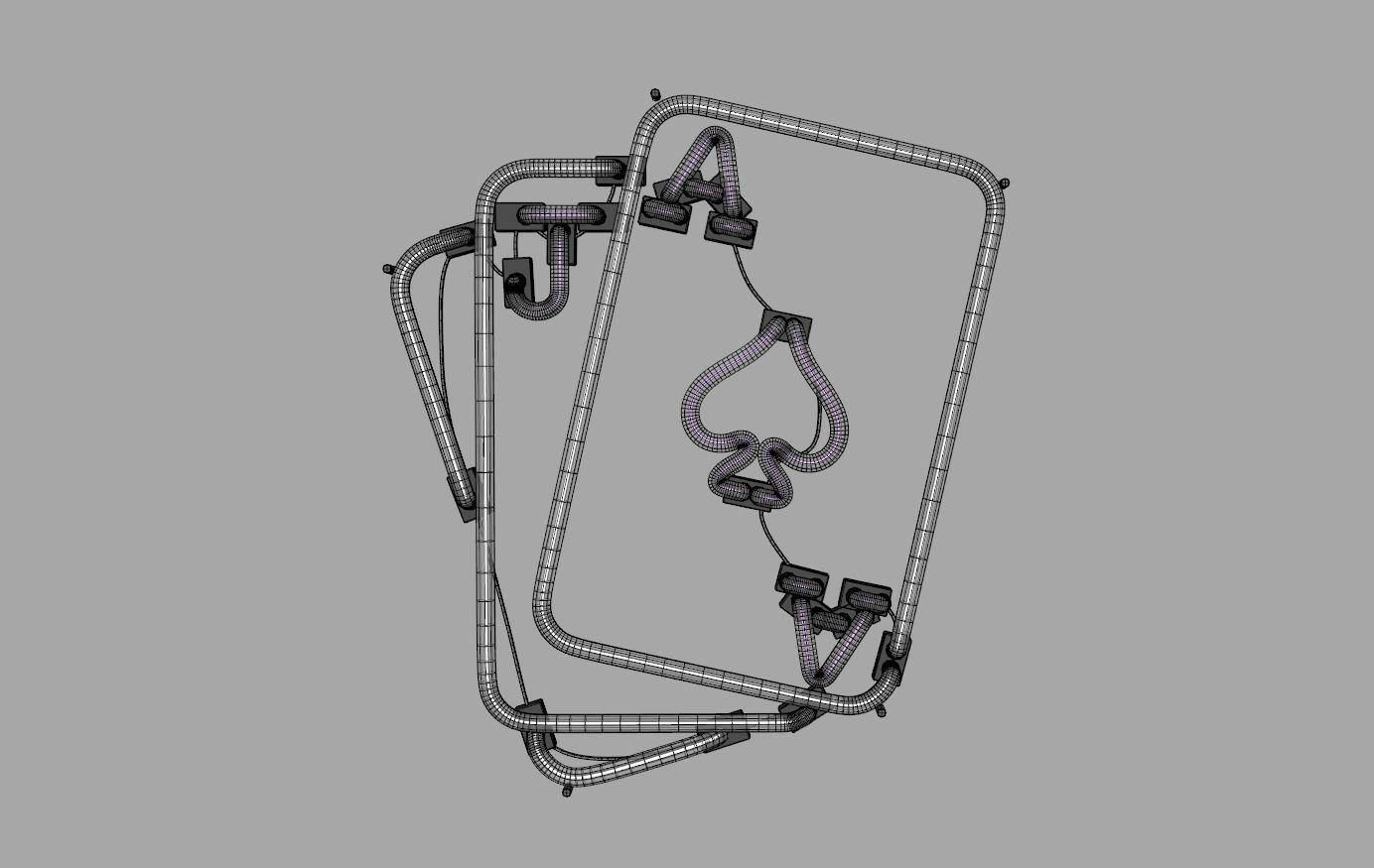 Poker 1 - Neon Sign 3D model_6