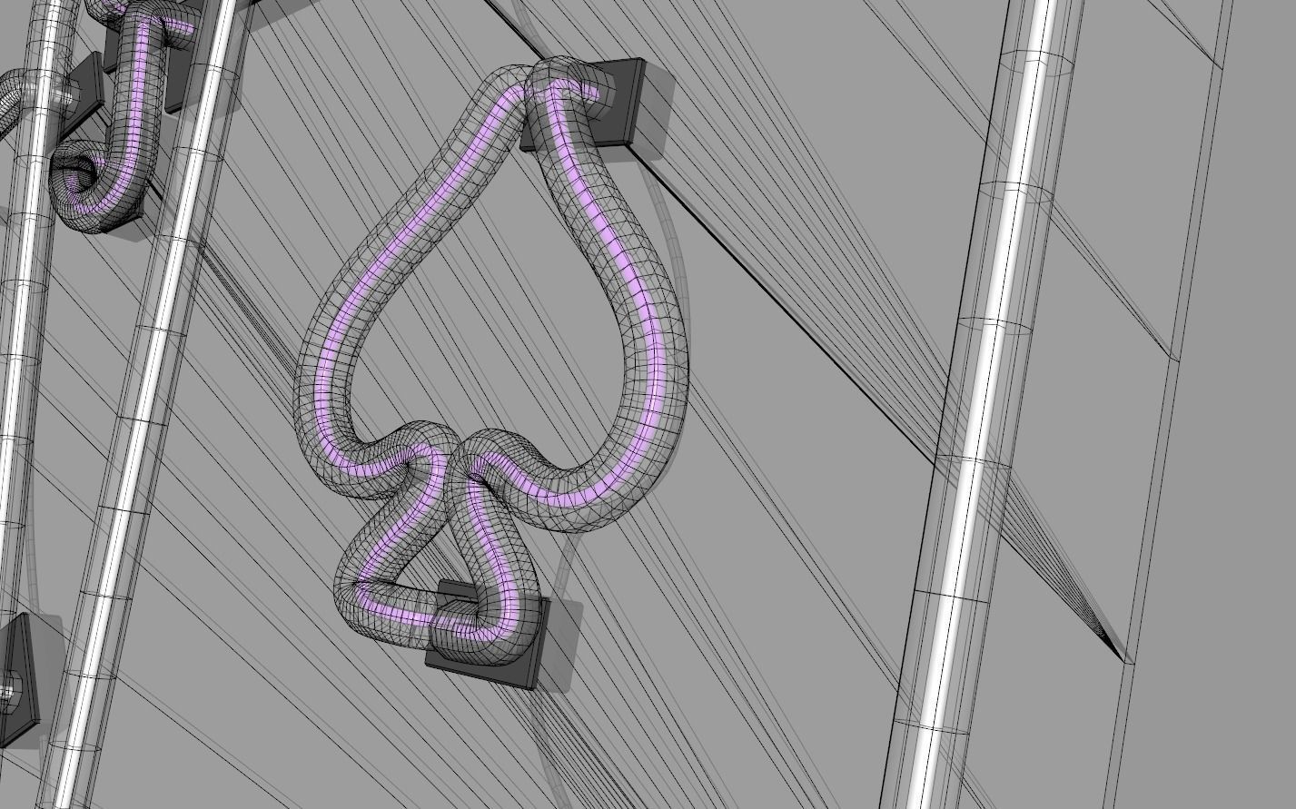 Poker 1 - Neon Sign 3D model_8