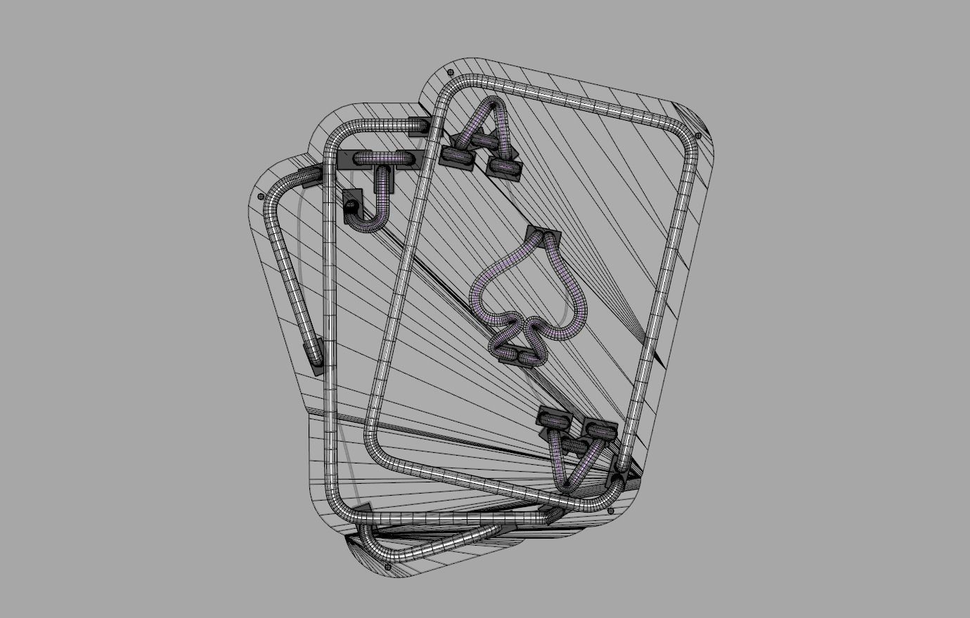 Poker 1 - Neon Sign 3D model_5