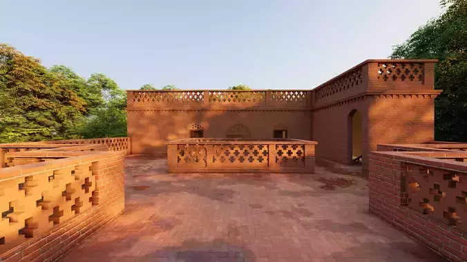 Punjab traditional haveli house  3D model