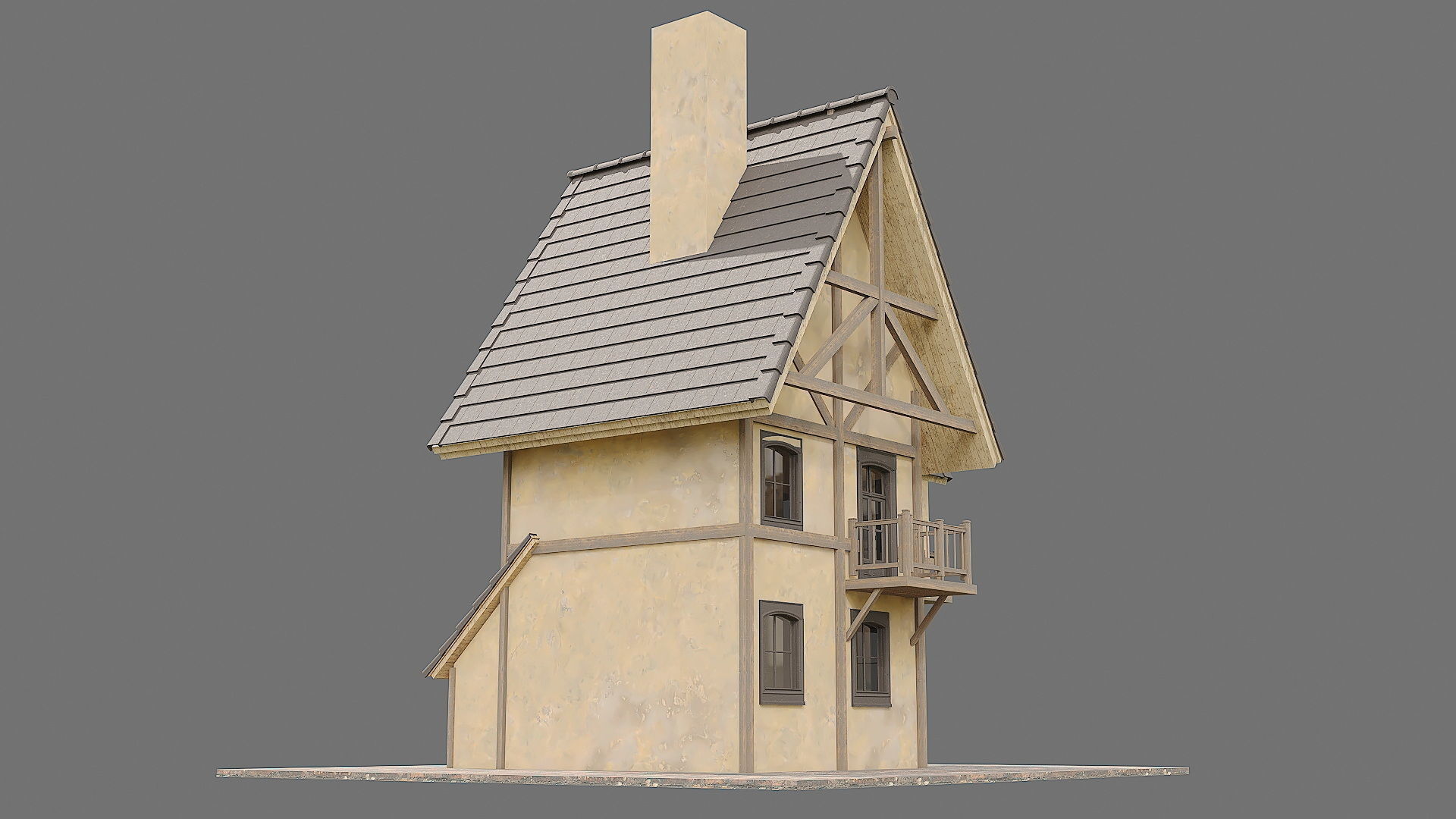 Wood Game Hause 3 3D model_4