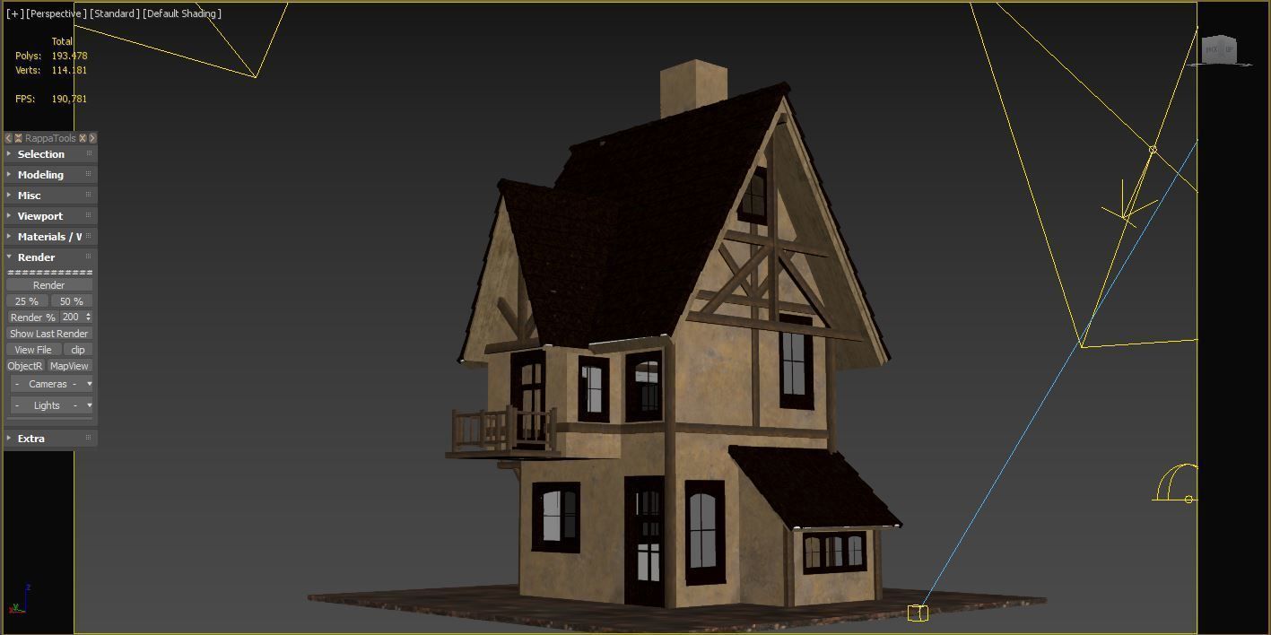 Wood Game Hause 3 3D model_9