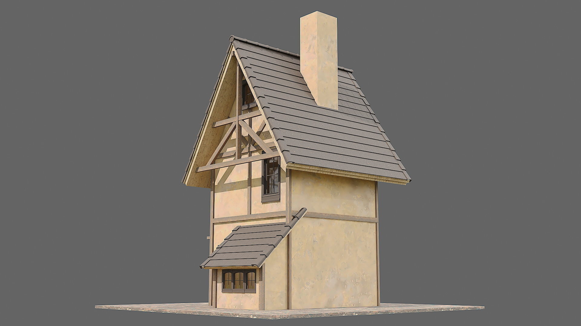 Wood Game Hause 3 3D model_5