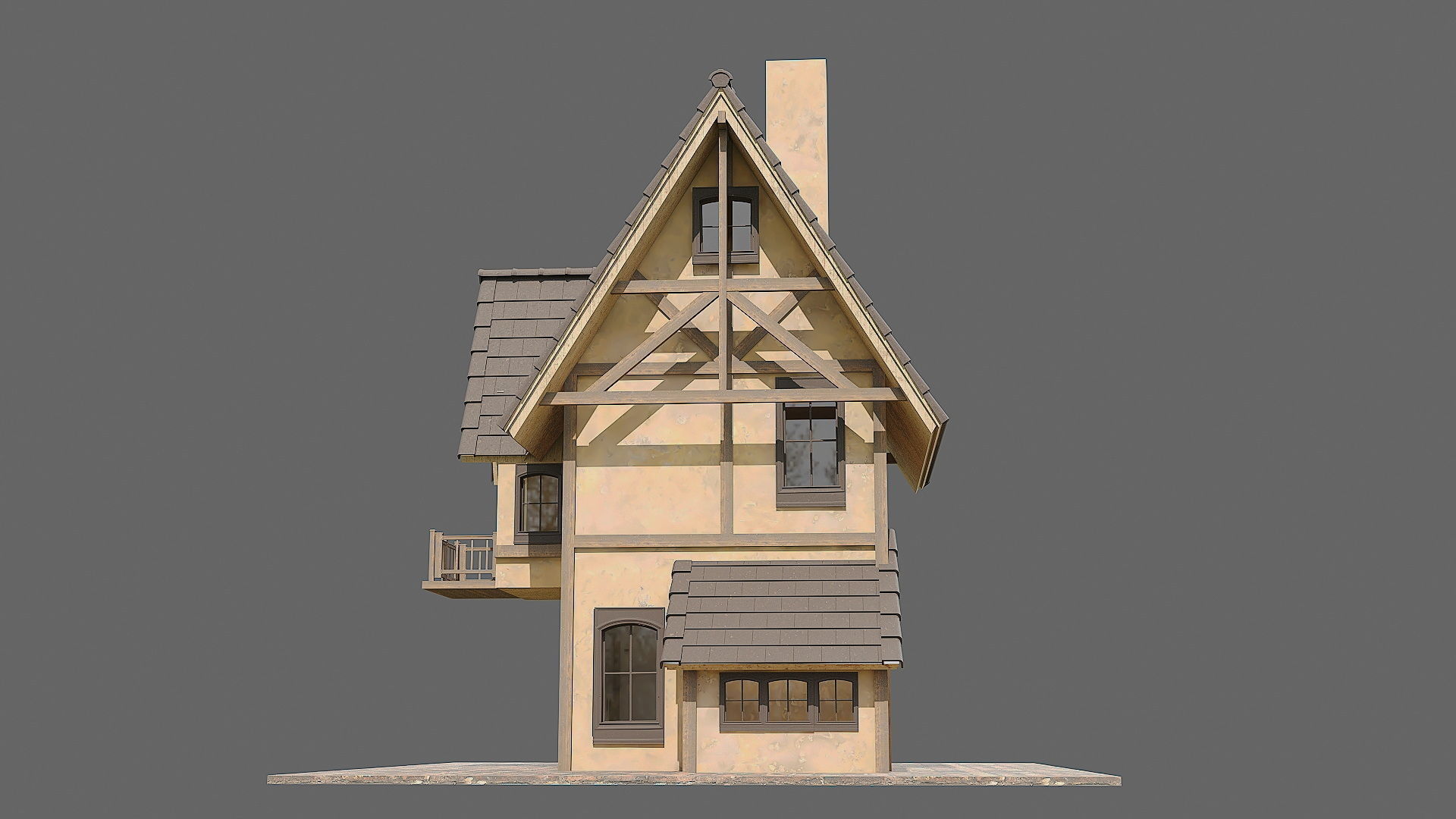 Wood Game Hause 3 3D model_6