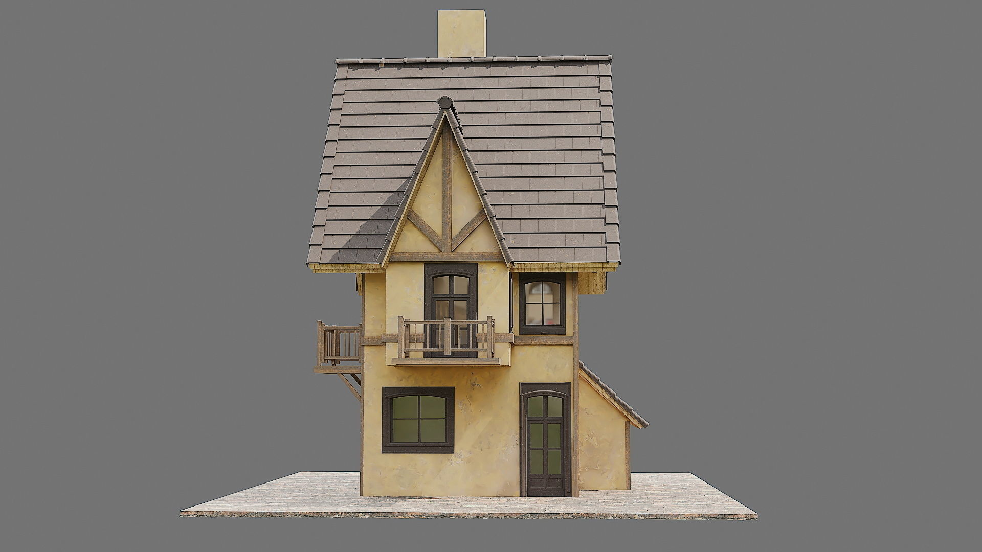 Wood Game Hause 3 3D model_1