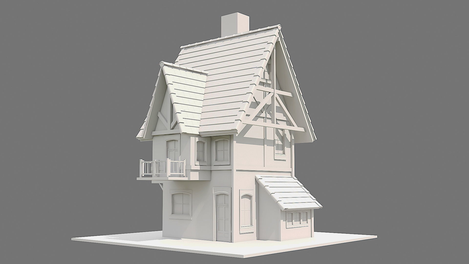 Wood Game Hause 3 3D model_8