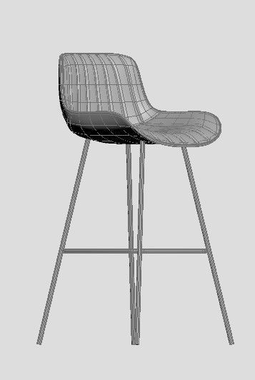 3D high chair model 3D model_6
