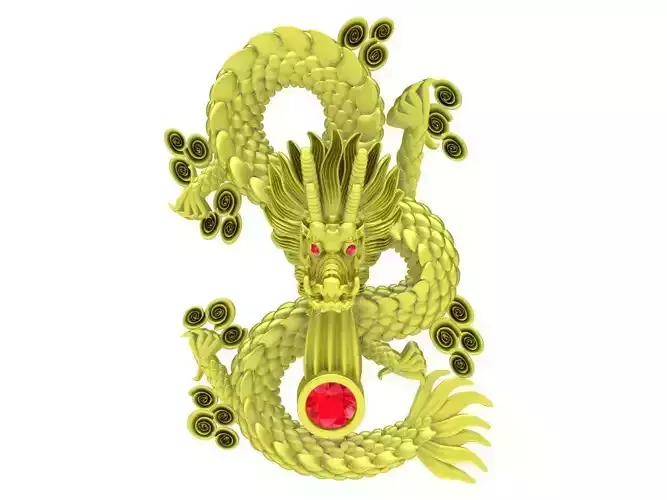Lucky Diamond Dragon for jewelry 4047