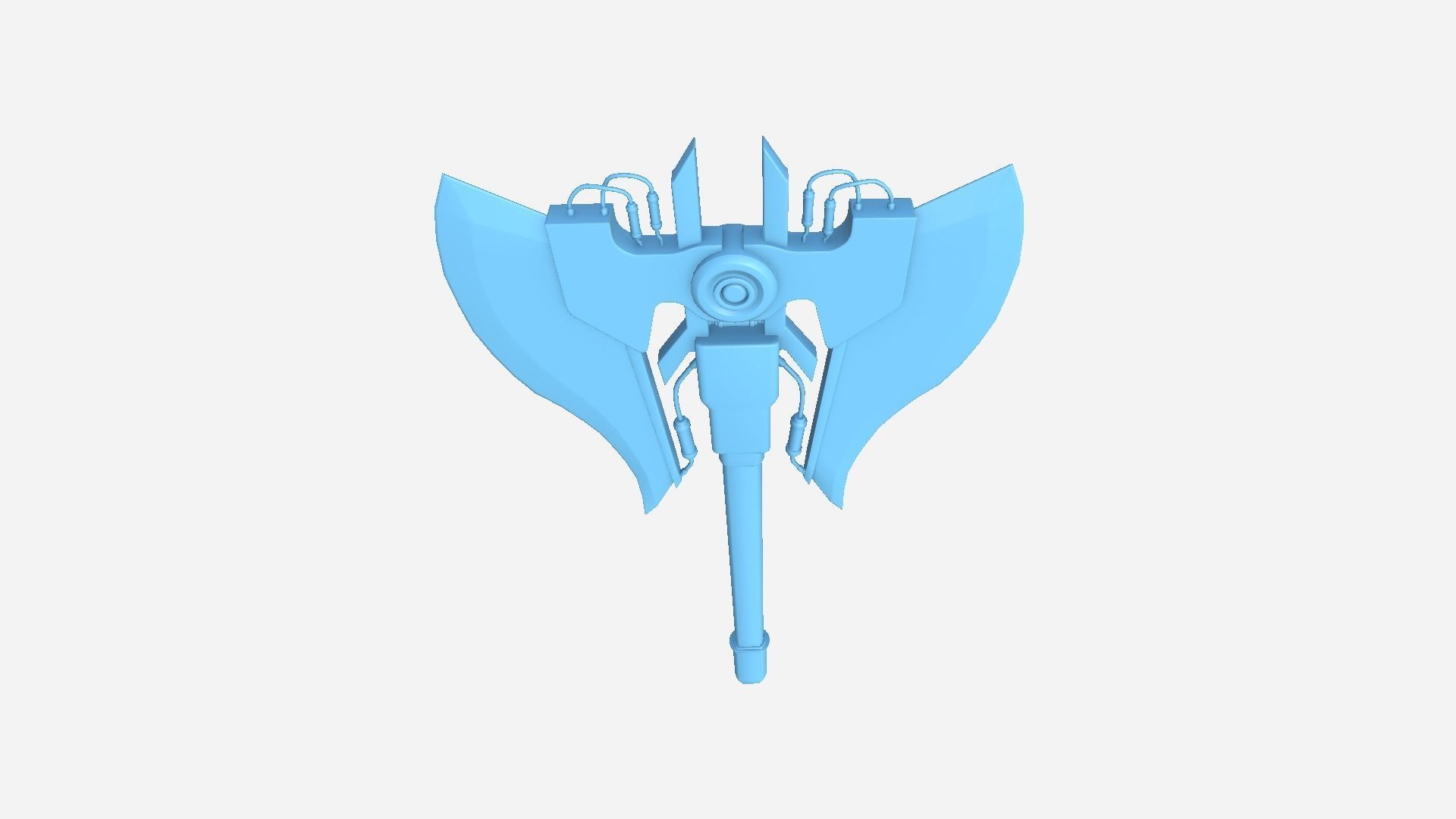 SciFi War Axe B04 Black Red - Sci Fi Weapon Design Low-poly 3D model_11