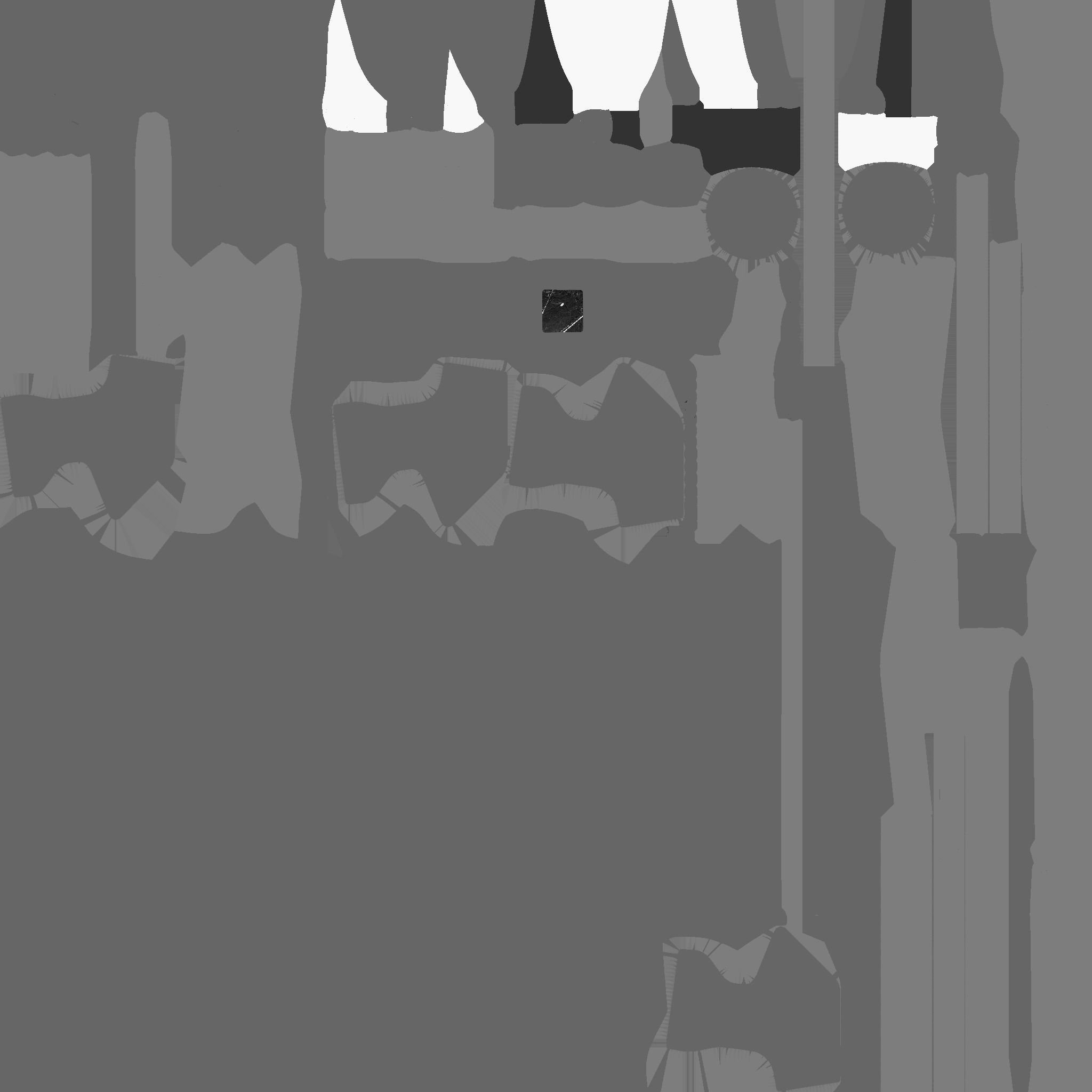 SciFi War Axe B06 Full White - Sci Fi Weapon Design Low-poly 3D model_26