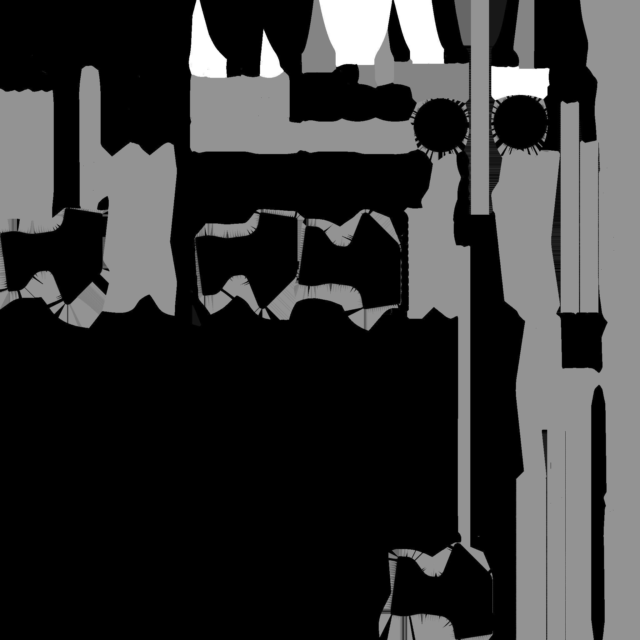 SciFi War Axe B06 Full White - Sci Fi Weapon Design Low-poly 3D model_23