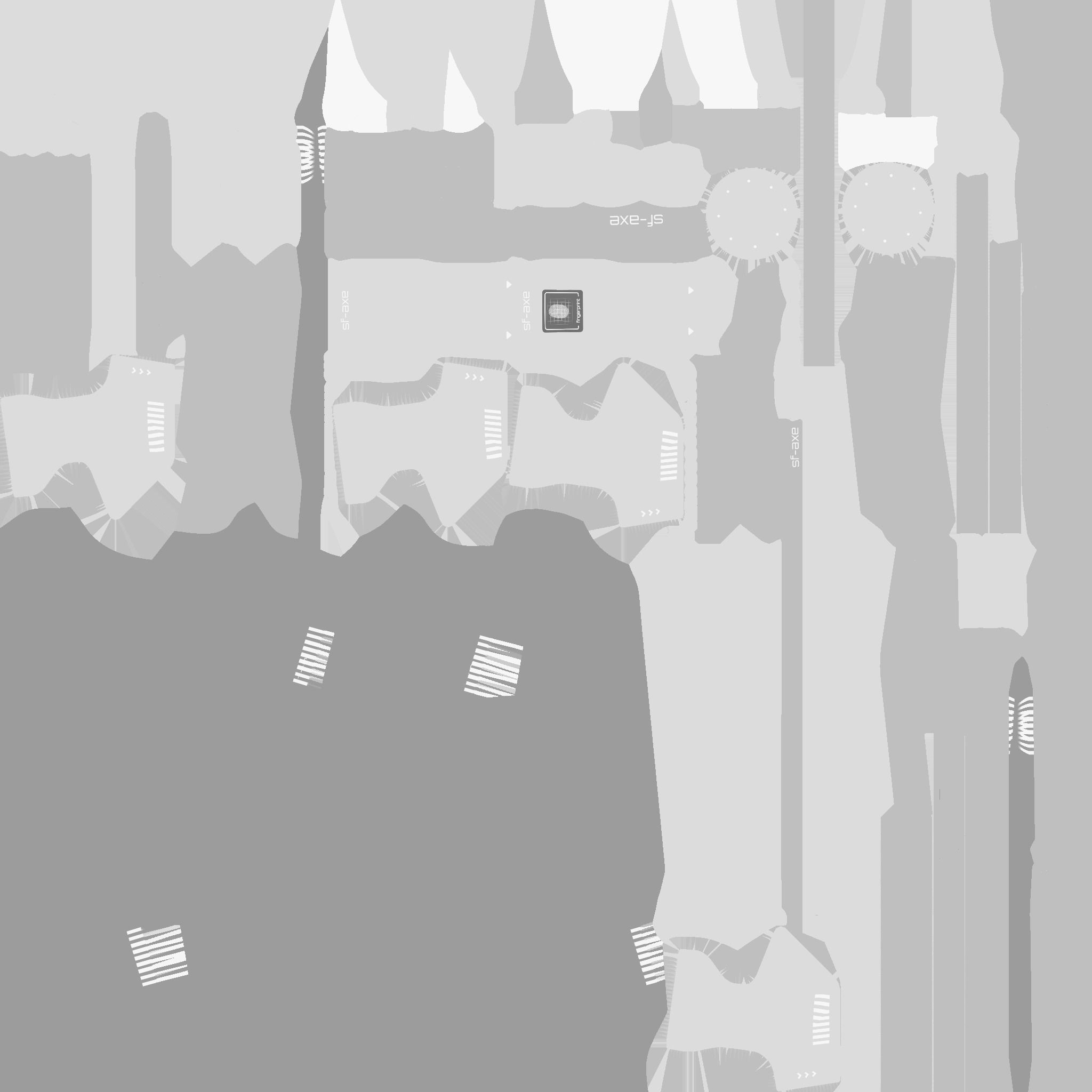 SciFi War Axe B06 Full White - Sci Fi Weapon Design Low-poly 3D model_20