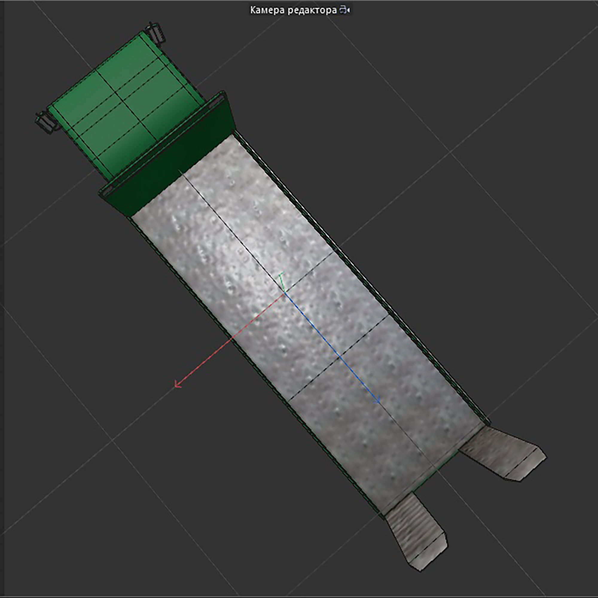 platform truck Low-poly 3D model_11