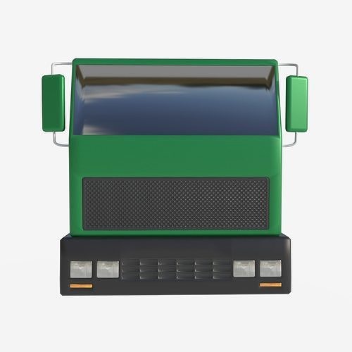 platform truck Low-poly 3D model 7