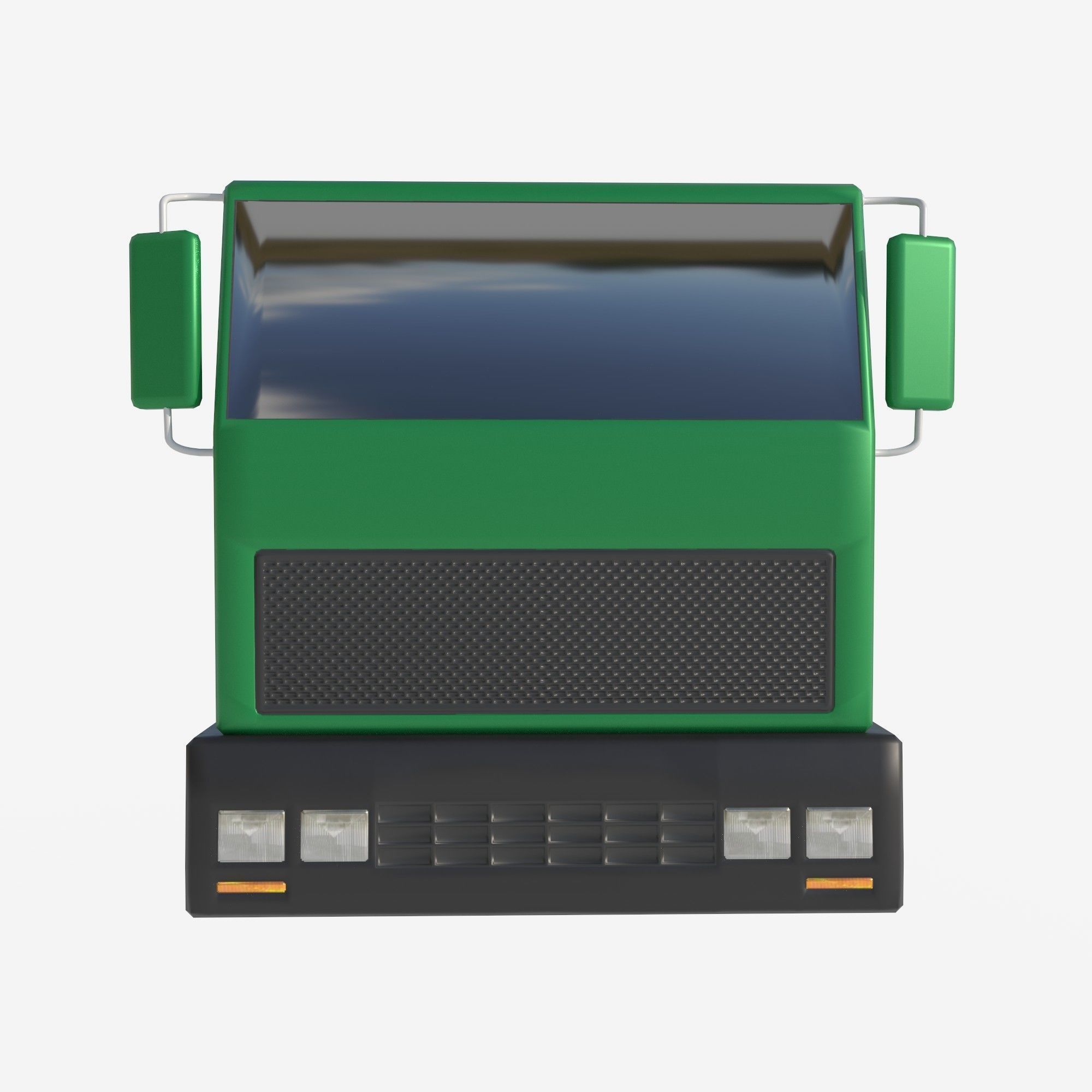 platform truck Low-poly 3D model_6