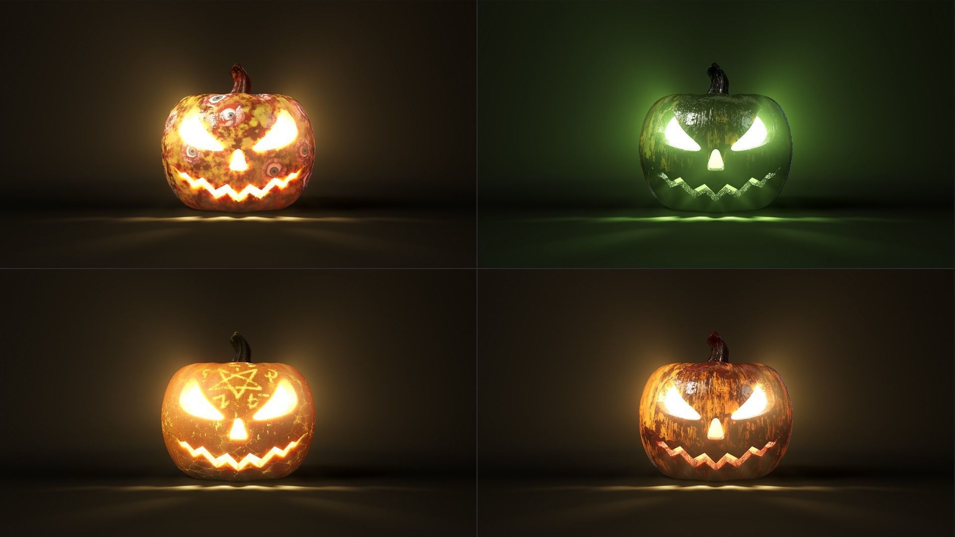 Parasitic Monster Pumpkin for UE Low-poly 3D model_3